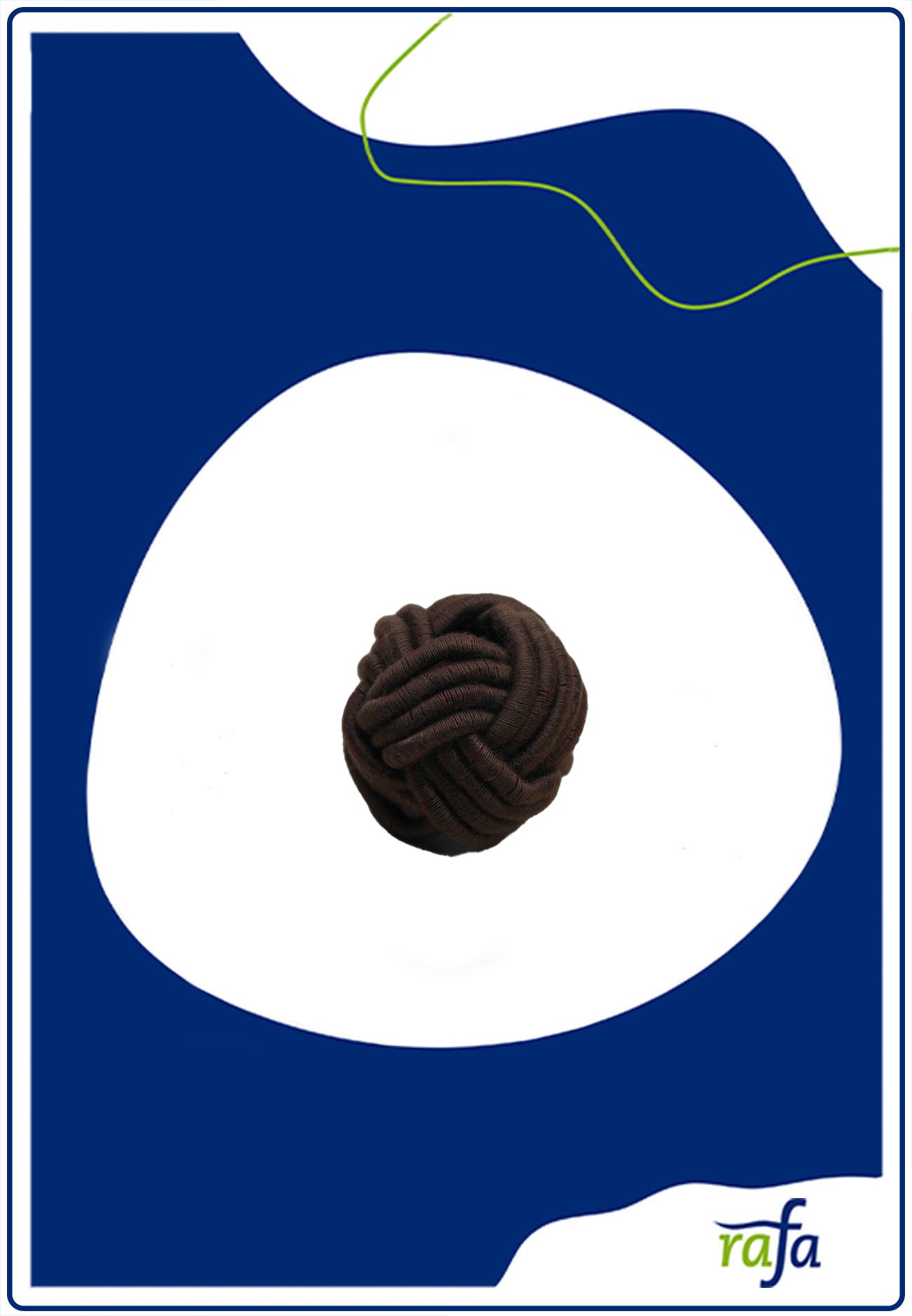 Endknoten Zellwolle braun