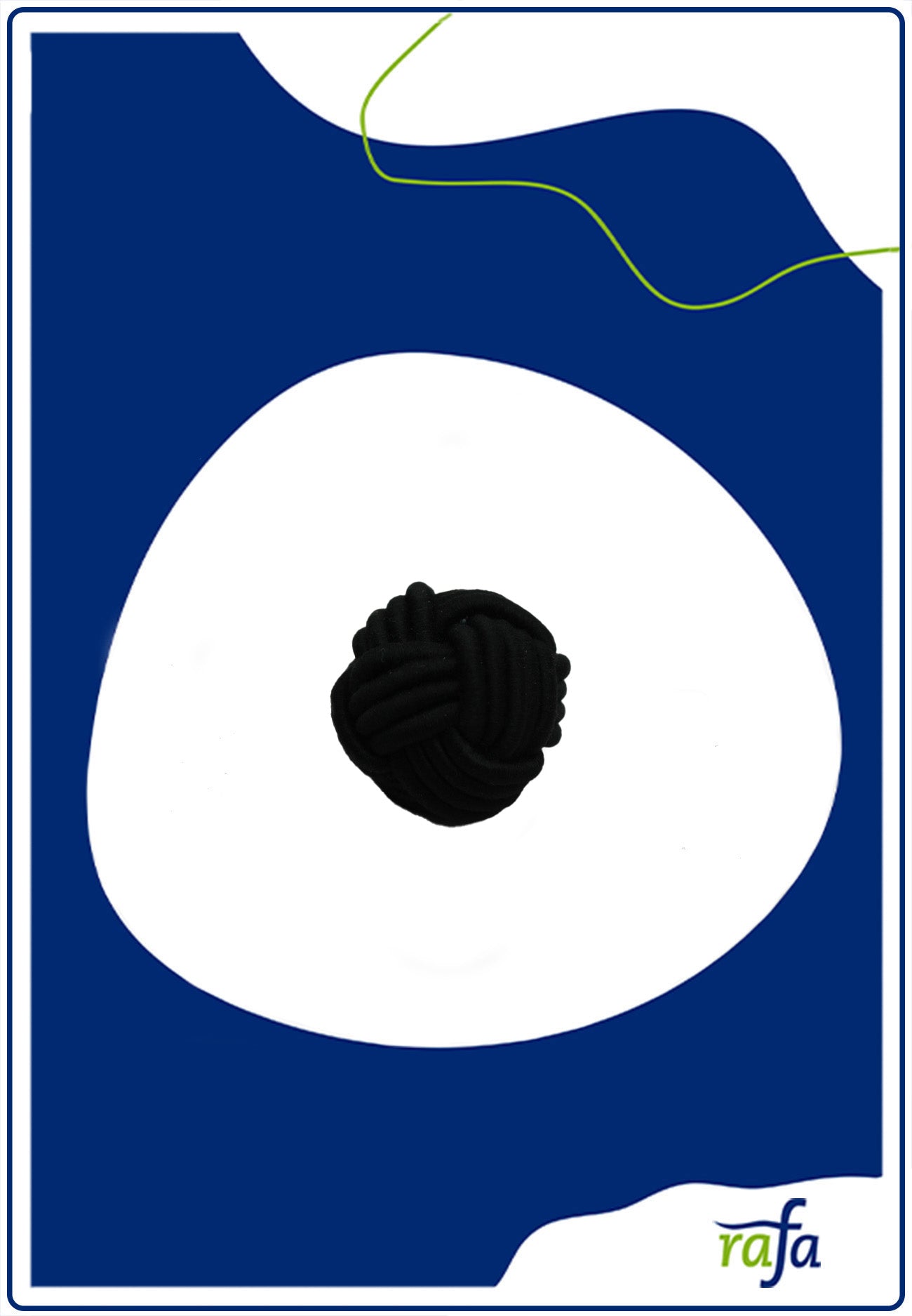 Endknoten Zellwolle schwarz