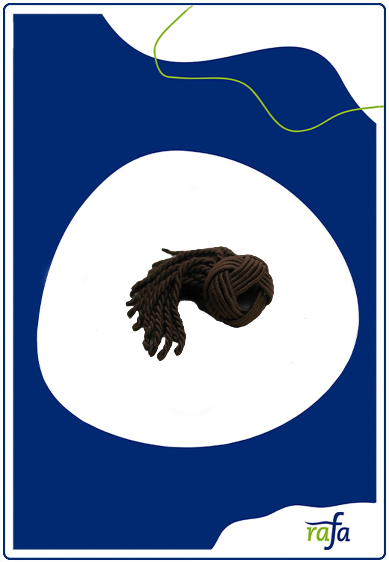 Endquasten Zellwolle braun