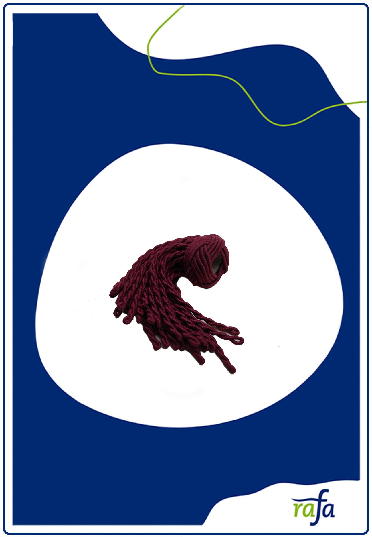 Endquasten Zellwolle rot