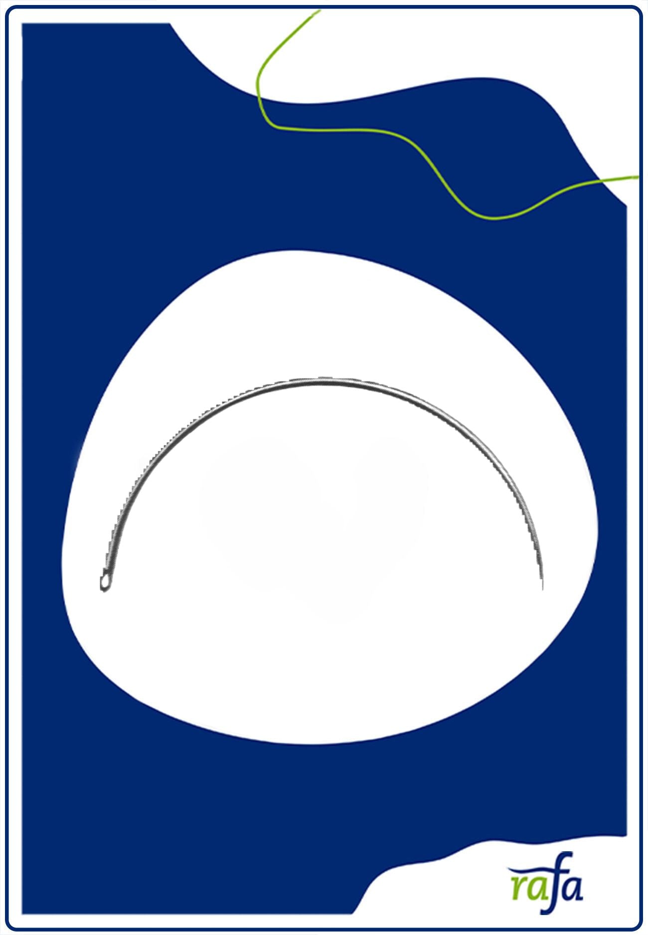 Gebogene Garniernadel 175mm Bogenlänge
