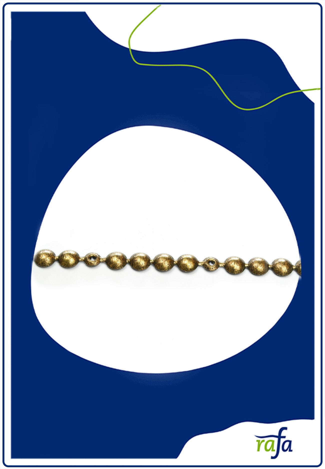 Möbelnägelstreifen Eisen altgold gefleckt