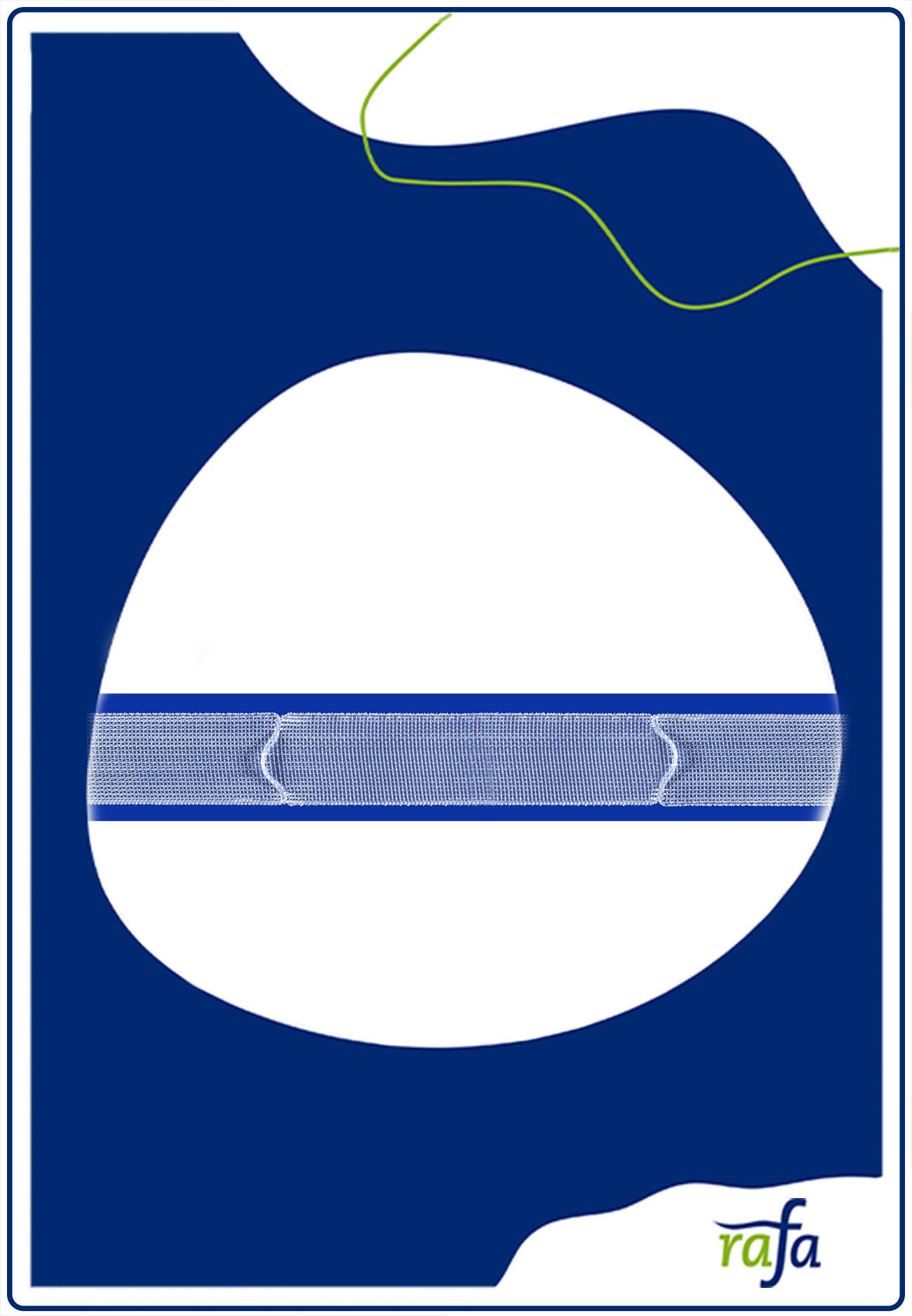 Raffrolloband 18mm transparent mit Querschlaufen