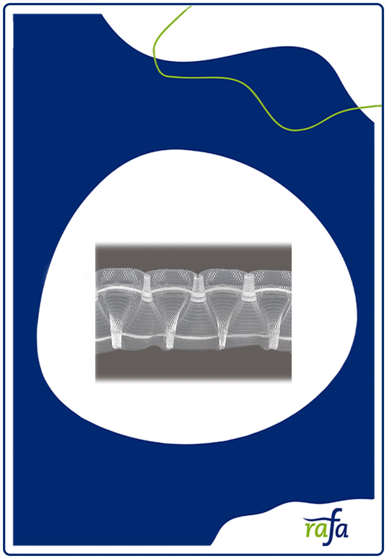 Smokefaltenband 50mm transparent variabel