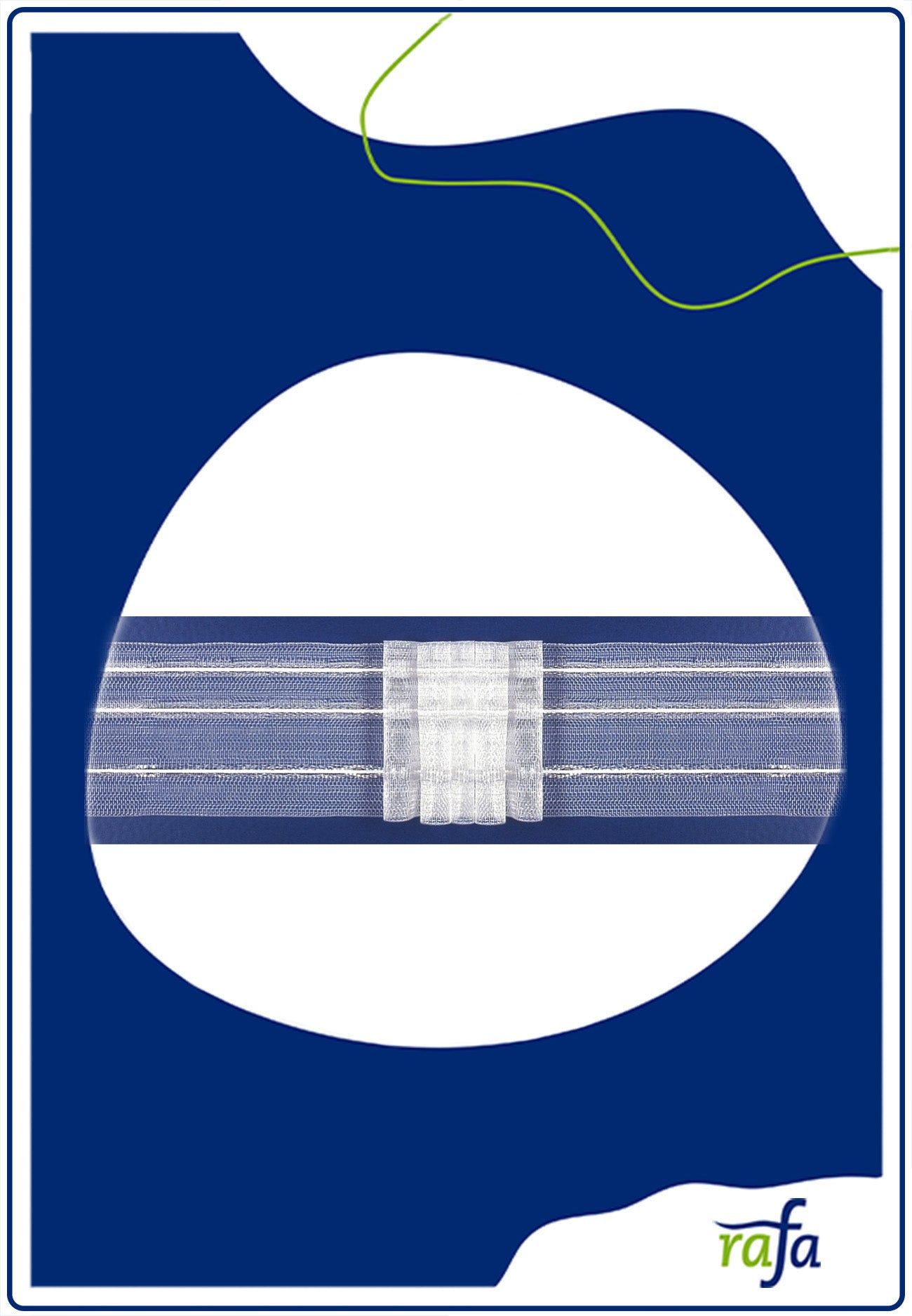 Faltenband 50mm 2,5:1 5er-Falte volltransparent