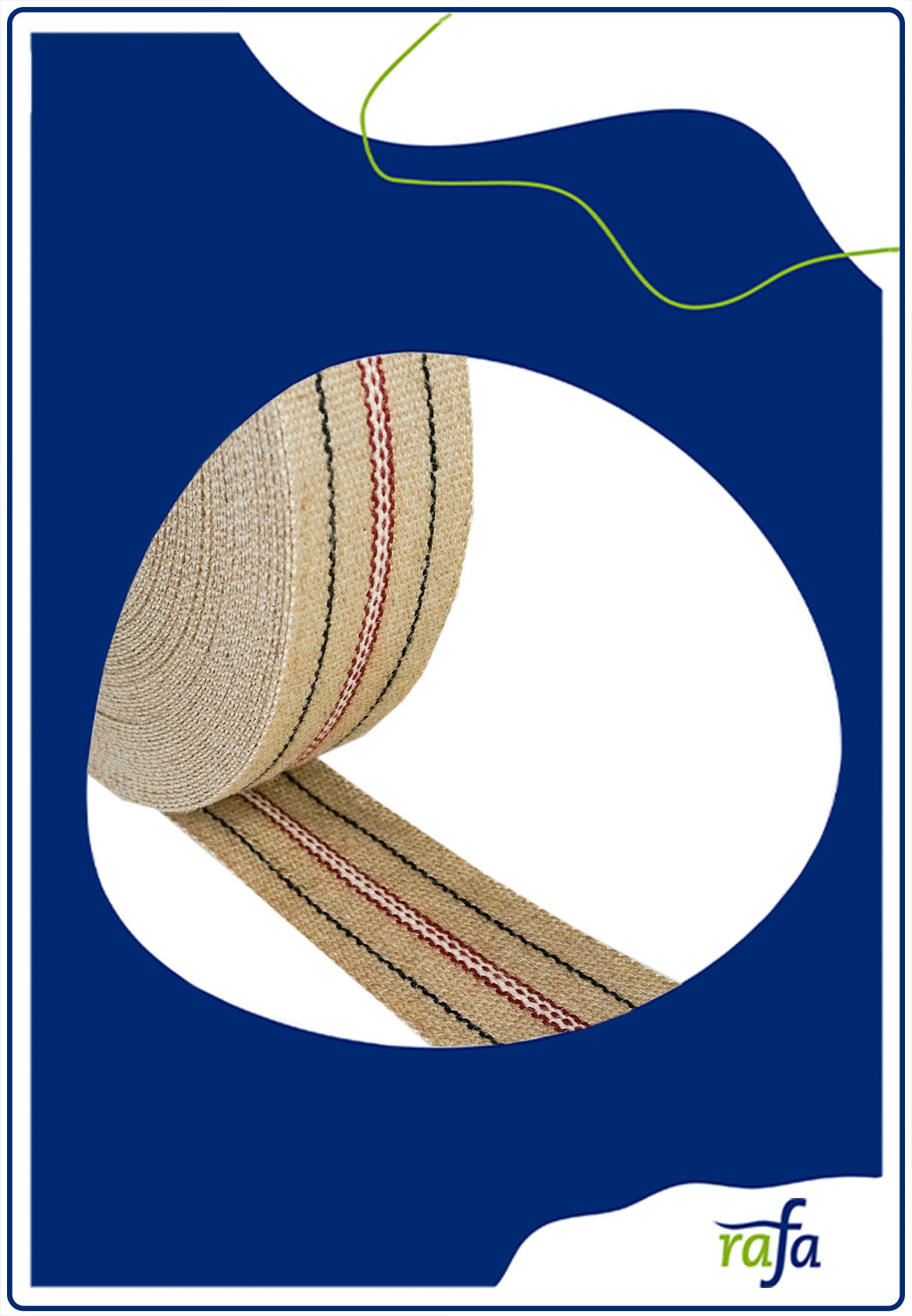 Jutegurte 70mm breit rot gestreift