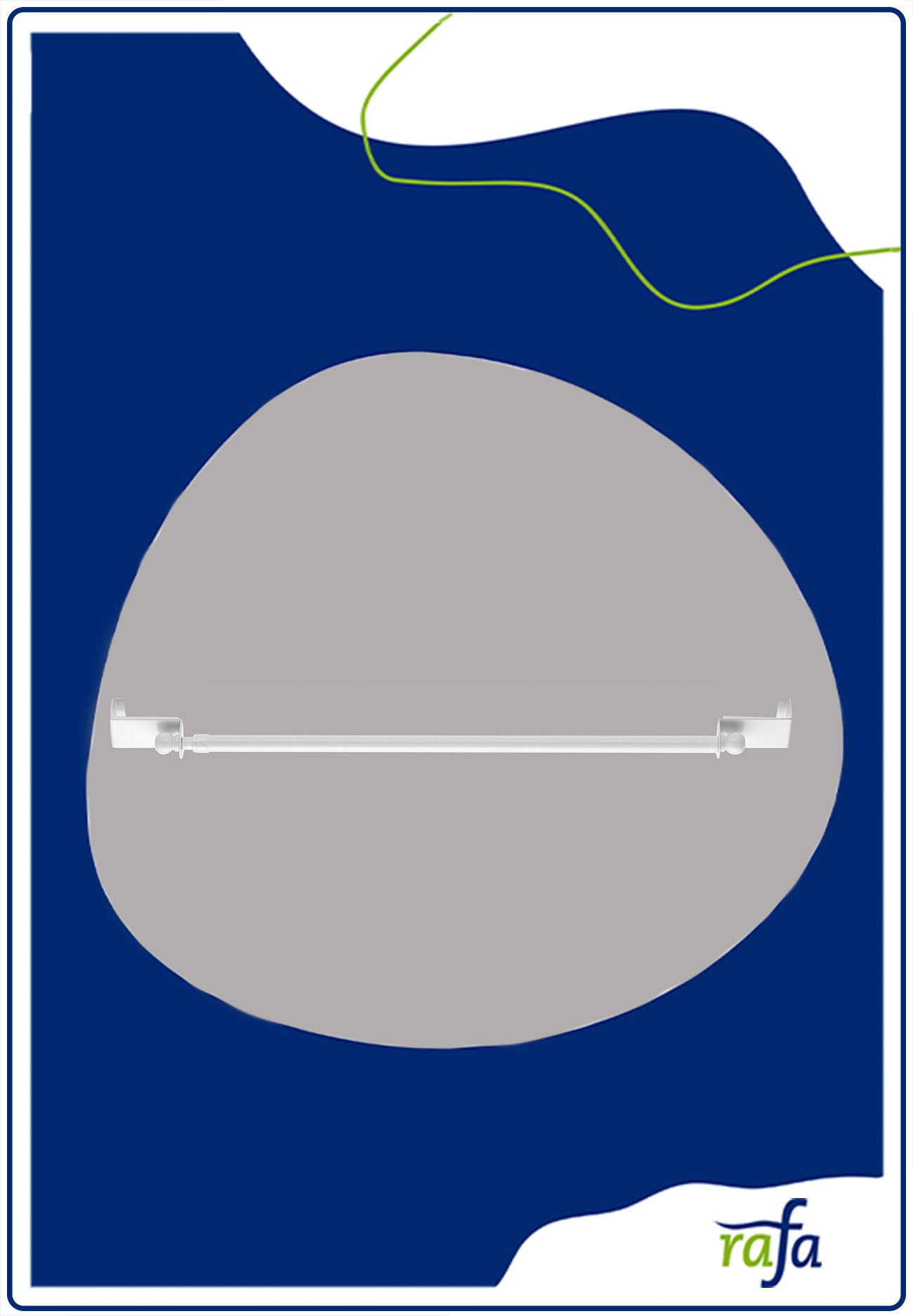 Vitragestange Spannfix Lisette 40-60cm weiß