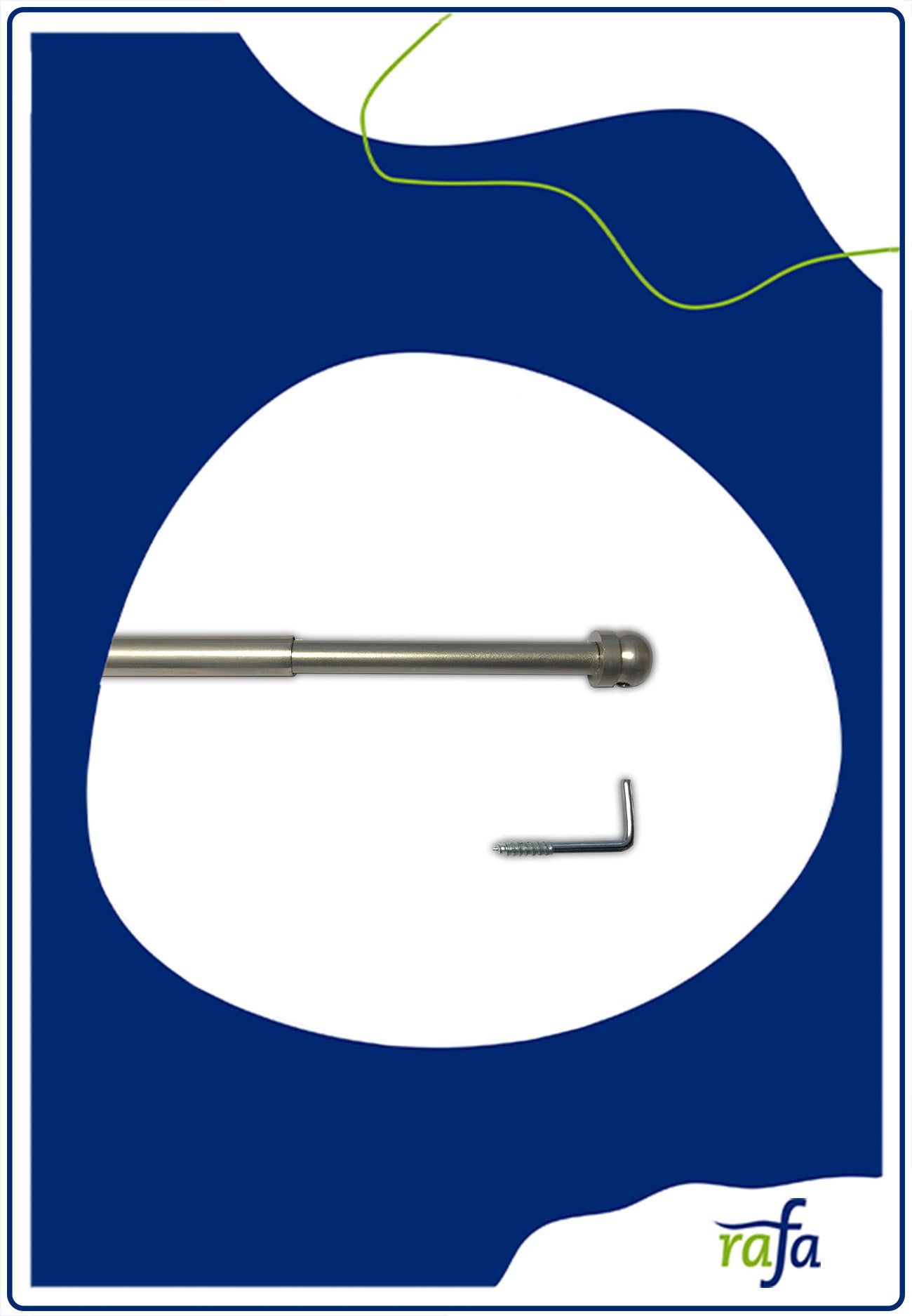 Vitragestangen 7mm 30cm nickel matt