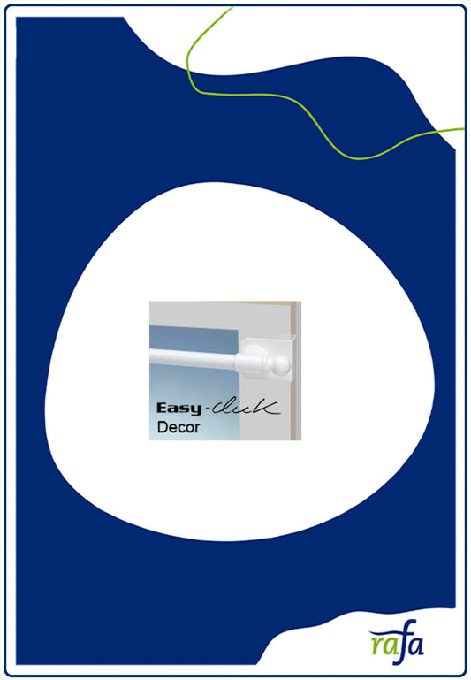 Vitragestange Easy Click Dekor 90-140cm weiß